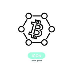 bitcoin, BTC icon vector isolated on white background.