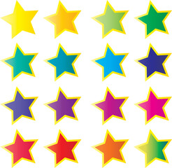 Different colored stars. and is beautiful