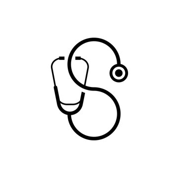 Initial S stethoscope logo design inspiration