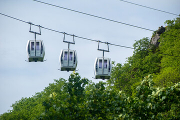 Cable cars at Matlock Bath, Derbyshire, UK
