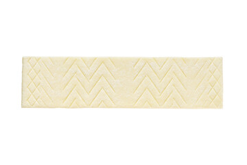 Unwrapped sugar free chewing gum stick isolated white.