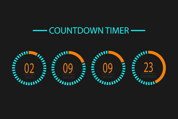 Fototapeta premium countdown vector icon illustration sign 