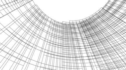 architecture digital background 3d illustration