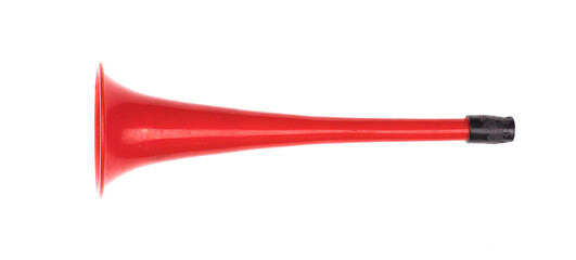 red sound horn isolated on white background