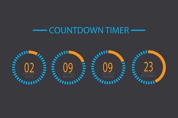 Fototapeta premium countdown vector icon illustration sign 