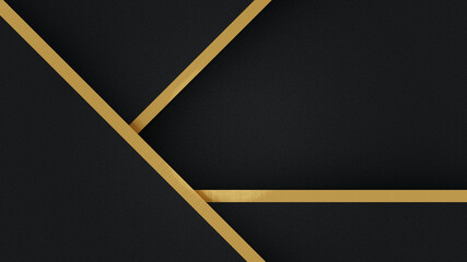 Abstract template black triangle background with striped lines golden. Luxury style. for ad, poster, template, business presentation.