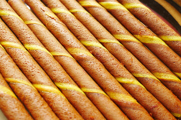 detail short of wafer roll chocolate