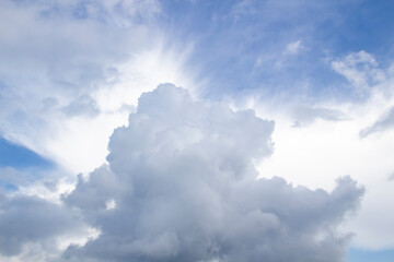 Fototapeta na wymiar Cloud in the blue sky. A beautiful clouds against the blue sky background.