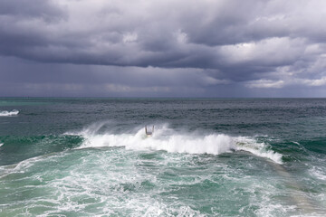 Waves in Saint-Quay-Portrieux, Cotes d'Armor, Brittany, France