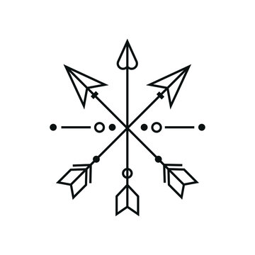 arrow icon crossed symbol