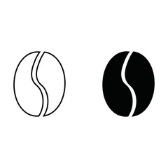 Coffee bean icon, vector