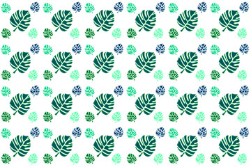 Abstract seamless pattern with leaves.