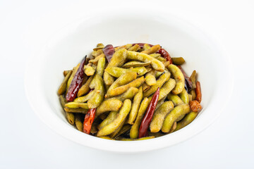 A pot of delicious spicy five-spice stewed edamame