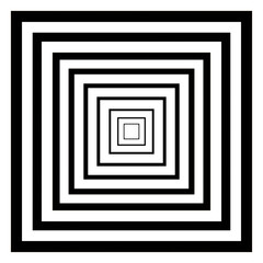 Abstract 3D Illustration of graphic Black and white background with optical illusion.