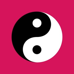 yin yang  Opposites vector icon illustration sign