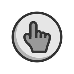 Obraz premium Click Cursor filled outline icon