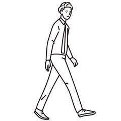 歩いているスーツの男性のベクター