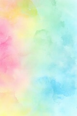 Fototapeta na wymiar Rainbow Pastel Ombre Digital Paper Watercolor, Gradient Watercolor Background