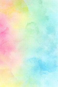 Rainbow Pastel Ombre Digital Paper Watercolor, Gradient Watercolor Background