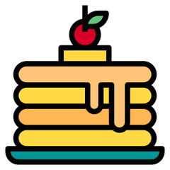 pancake line icon