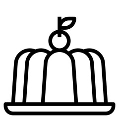 pudding line icon