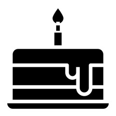 cake glyph icon
