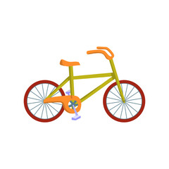 Fototapeta premium Bicycle transport, flat icon design vector illustration