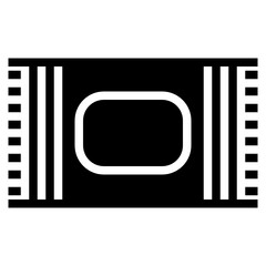 bathroom rug glyph icon
