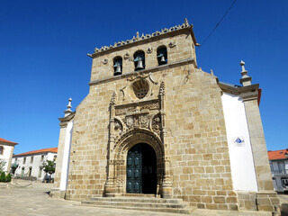 Fototapeta na wymiar The Mother Church (Igreja Matriz) in Vila Nova de Foz Côa, PORTUGAL
