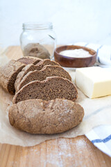 Homemade sourdough bread made from cellegrain flour
