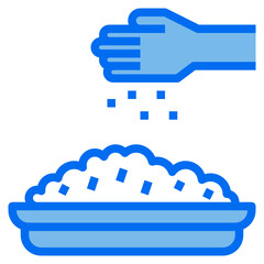 Cooking blue line icon