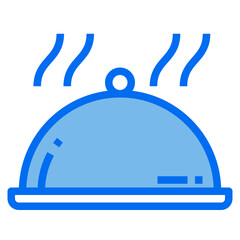 Cooking blue line icon