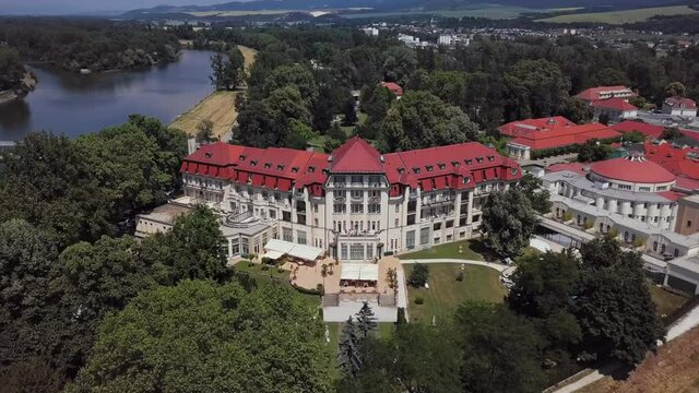 Aerial view of Piestany, Slovakia.
