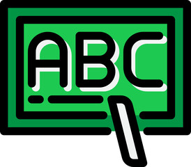 alphabet color outline icon