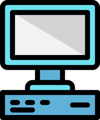 computer color outline icon
