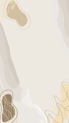 Vector abstract background in beige tones for invitations, business cards, stories background, stories template