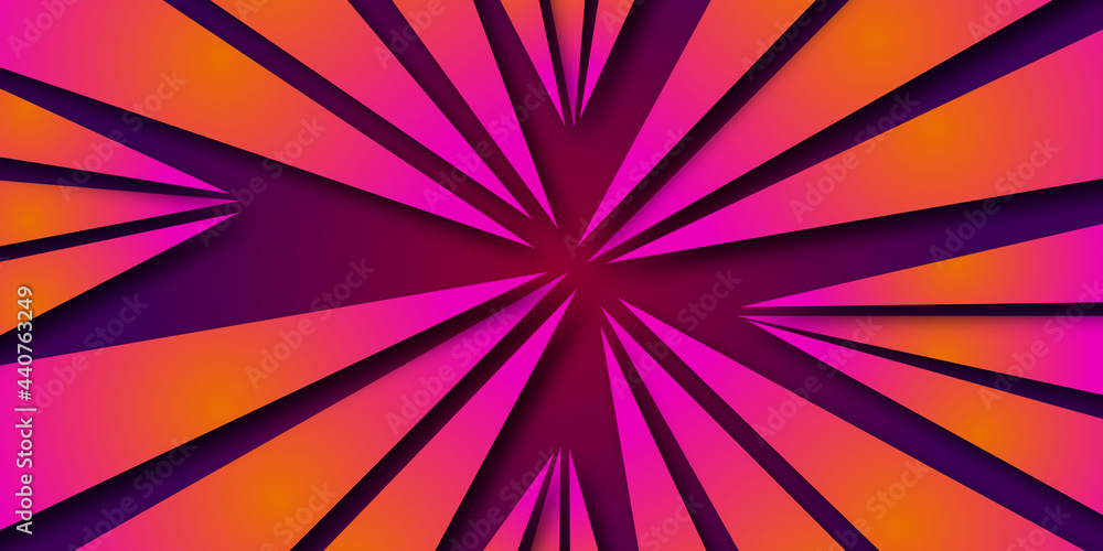 Poster abstract gradient colorful background . colorful triangle shape with shadow . triangle stripes backg