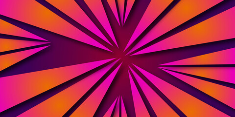 Abstract gradient colorful background . Colorful triangle shape with shadow . Triangle stripes background . 