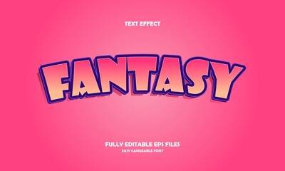 modern text effect fantasy editable vector illustration