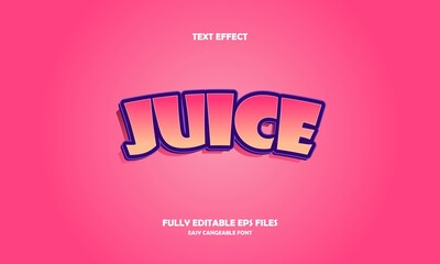 modern text effect juice editable vector illustration
