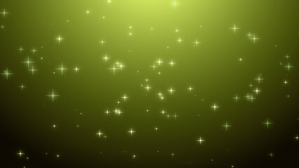 Christmas green yellow starry background. Diwali festival holiday design...