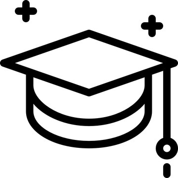 recommend clip art: mortar board outline icon