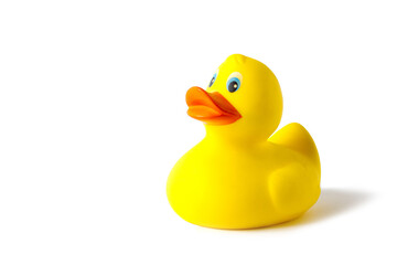duckling children's toy on a white background