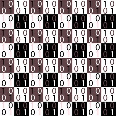 Chessboard and numbers pattern background. Seamless pattern. Abstract background. Vector pattern background.