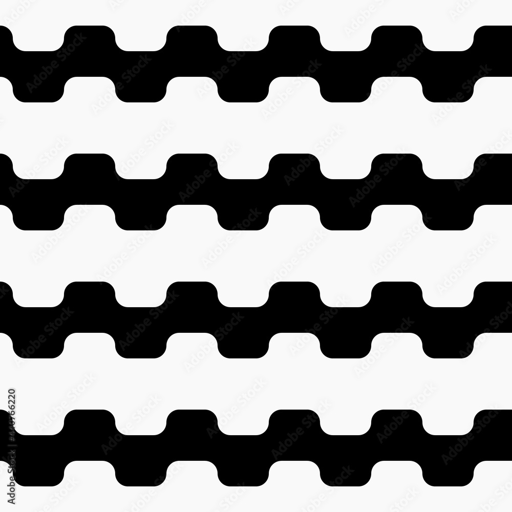 Aufkleber black snake and white background. vector simple and repeated snake.