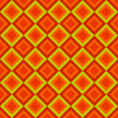 Fototapeta na wymiar Orange and yellow rhombuses pattern. Seamless and repeatecd simple rhombus. Vector.