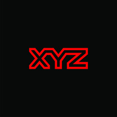Creative, simple and elegant Initial letter XYZ logo template in flat design monogram illustration