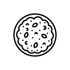 Pizza icon. Black icon. Vector illustration.
