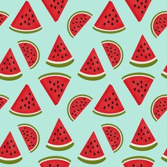 seamless pattern with watermelon