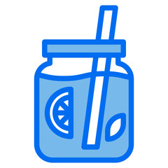 Beverage blue line icon